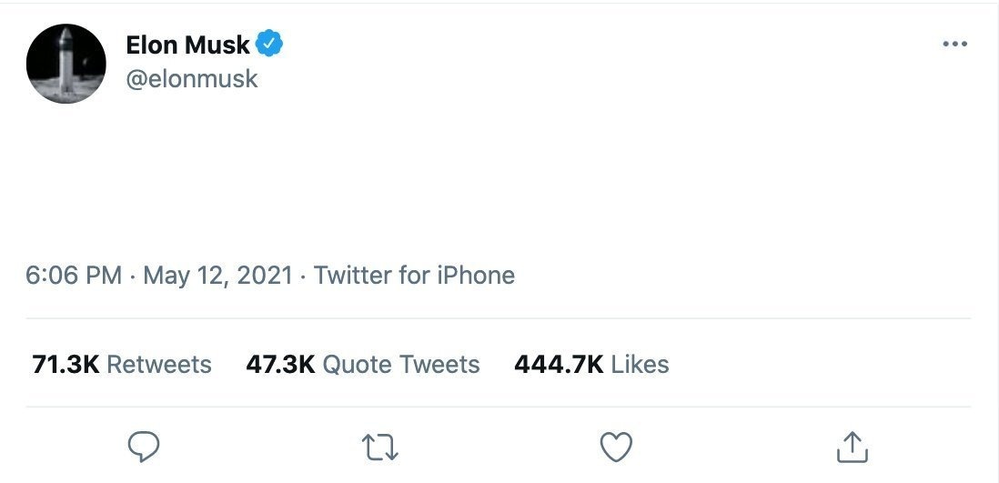 Elon Musk Blank Tweet